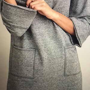 Garnet Hill Heather Gray High Low Dress